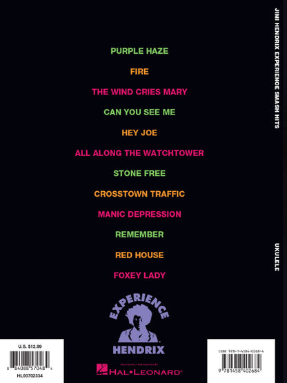 Jimi Hendrix Experience Smash Hits For Ukulele