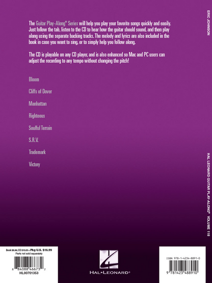 Eric Johnson Guitar Play Along Volume 118 Book & OLA