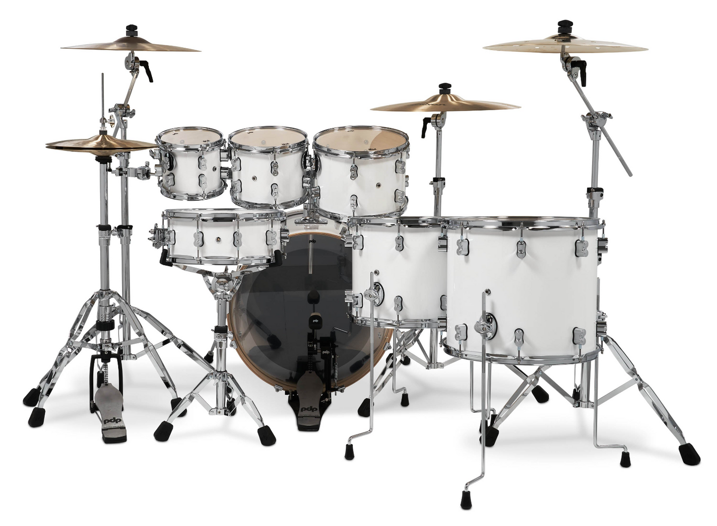 PDP Concept Maple 7-Piece Shell Pack in Pearlescent White Lacquer