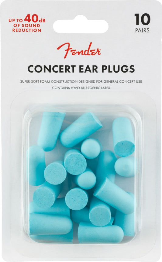 Fender Concert Ear Plugs 10 Pair in Daphne Blue