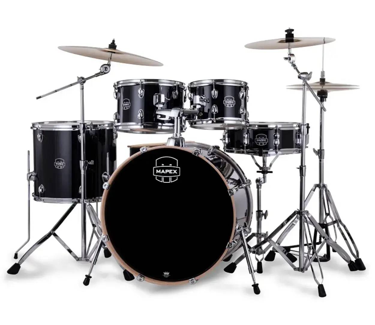 Mapex Venus 5-Piece Rock Complete Drum Kit in Black Galaxy Sparkle