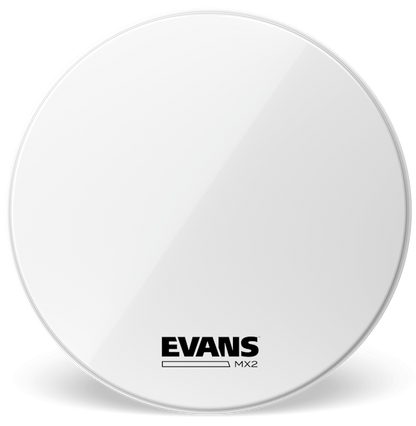 Evans MX2 White Marching 28" Bass Drum Head