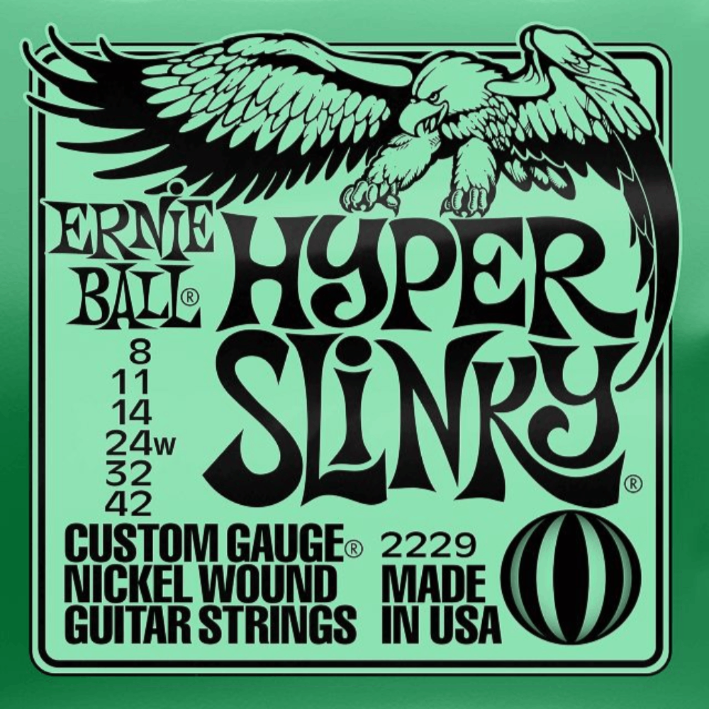 Ernie Ball Hyper Slinky Nickel Wound Electric Guitar Strings 8-42 Gauge
