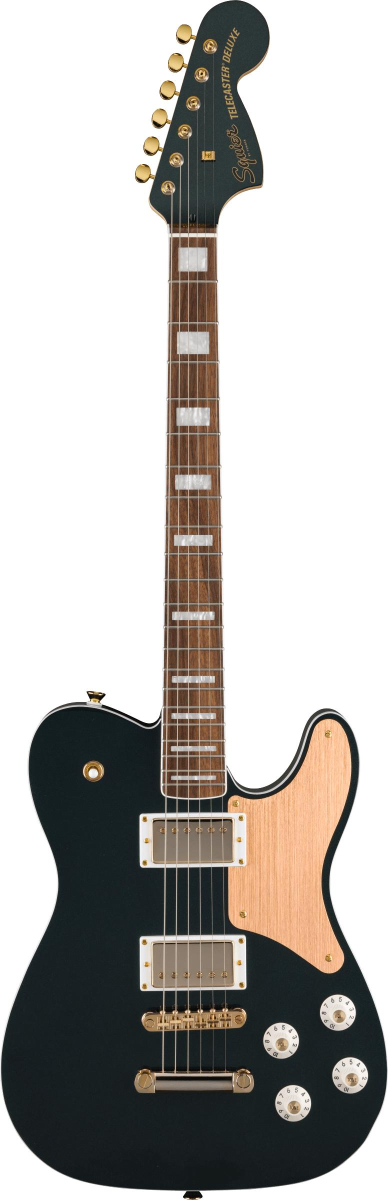 Squier FSR Paranormal Troublemaker Telecaster Deluxe, Laurel Fingerboard, Gold Anodized Pickguard, Gold Hardware, Matching Headstock in Cadillac Green