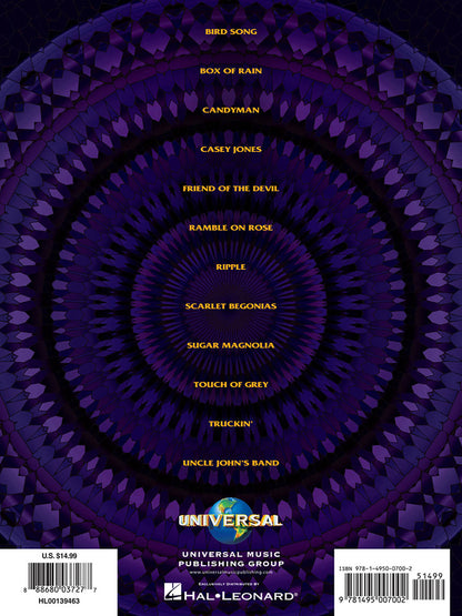 Grateful Dead For Easy Piano