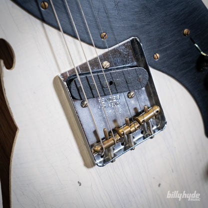 Fender Custom Shop Limited Edition Nocaster Thinline Relic Electric Guitar in Aged White Blonde