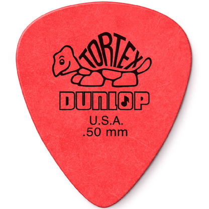 Jim Dunlop Tortex Standard Guitar Picks .50mm 12 Pack in Red
