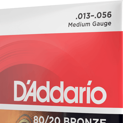 D'Addario EJ12 80/12 Bronze Acoustic Guitar Strings Medium 13-56 Gauge