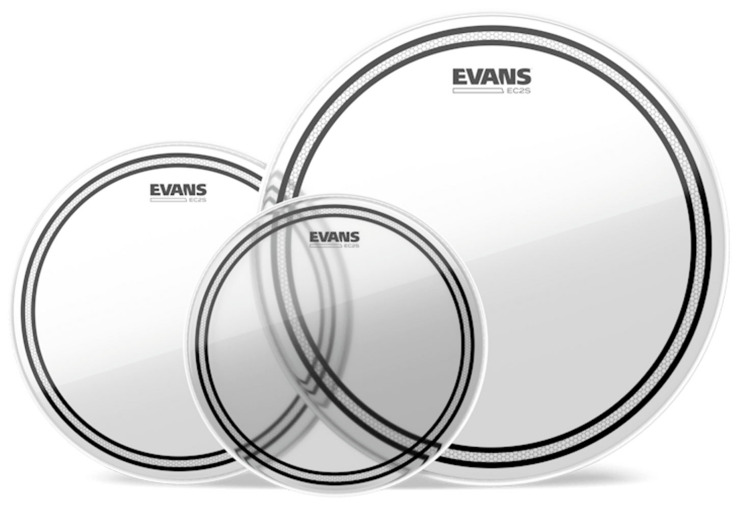 Evans EC2S Clear Standard Pack 12", 13" and 16" & Evans 14" HD Dry Snare Batter