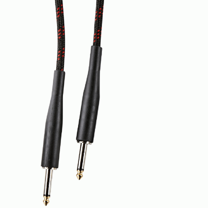 Armour GW10R 10 Foot Guitar Lead in Woven Red Stripe