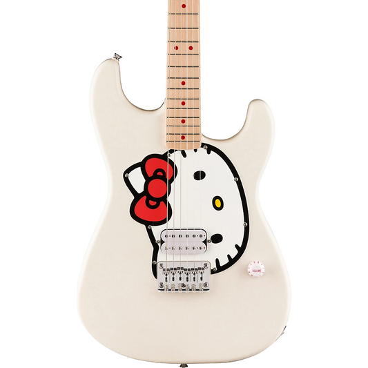 Squier x Hello Kitty Stratocaster Electric Guitar in White