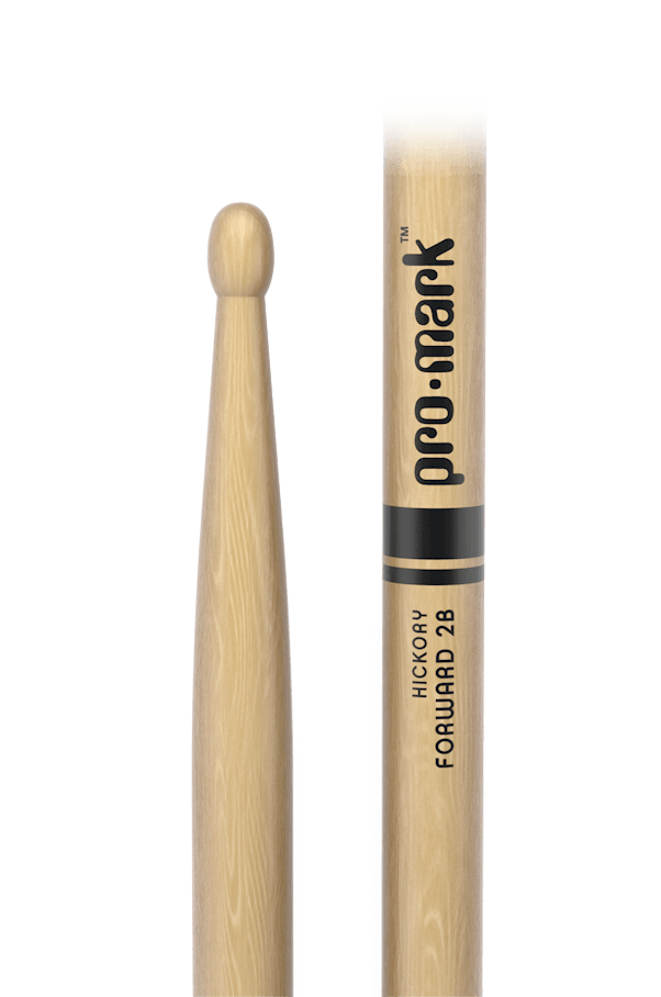 Promark Forward 2B Lacquered Hickory Wood Tip Drumsticks