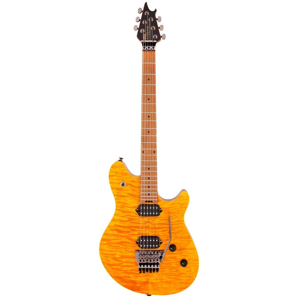 EVH Wolfgang WG Standard QM Electric Guitar in Transparent Amber
