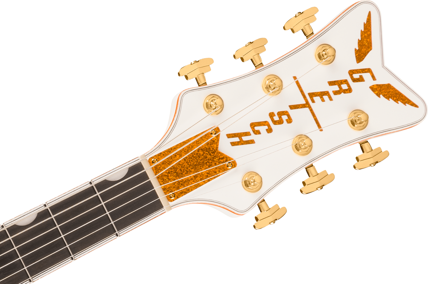 Gretsch White Falcon Hollow Body with String-Thru Bigsby Electric Guitar in White