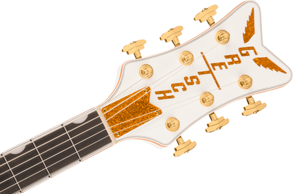 Gretsch White Falcon Hollow Body with String-Thru Bigsby Electric Guitar in White