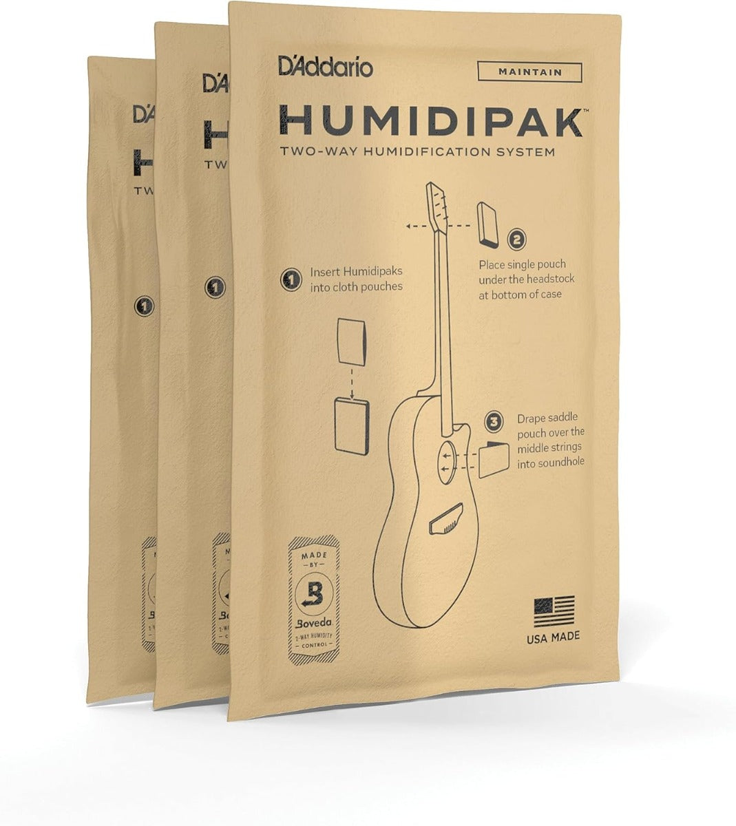 D'Addario Humidipak Maintain Replacement 3 Pack