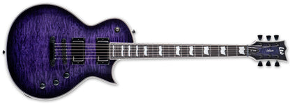ESP LTD EC-1000 with EMG Pickups, Quilted Maple Top in See Thru Purple Burst