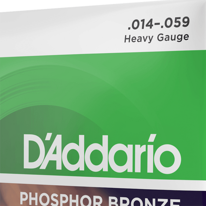 D'Addario EJ18 Phosphor Bronze Acoustic Guitar Strings Heavy 14-59 Gauge
