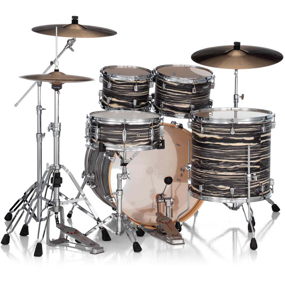 Pearl Decade Maple Artisan 5-Piece Fusion Plus Drum Kit in Black Satin Marble