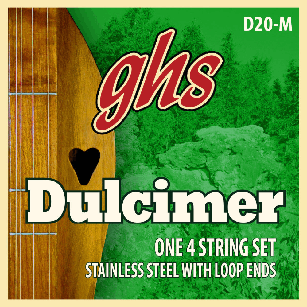 GHS D20M Dulcimer Stainless Steel Strings Mixolydian Tuning Loop End 12-20 Gauge