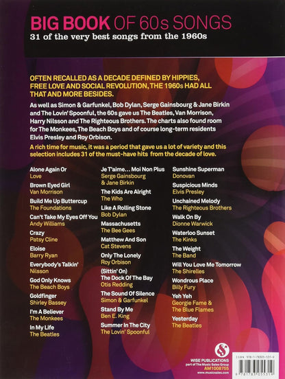 Big Book Of 60s Songs PVG