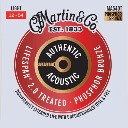 Martin Strings Authentic Acoustic 92/8 Phosphor Bronze Light 12-54 Gauge