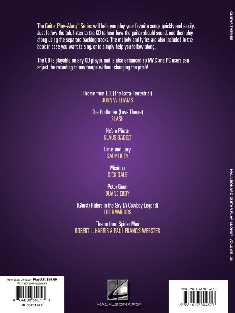 Guitar Themes Guitar Play Along Volume 136 Guitar Tab BK/CD