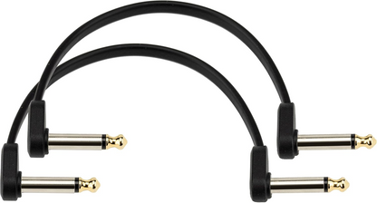 D'Addario 6" Offset Right-Angle Flat Patch Cable 2 Pack