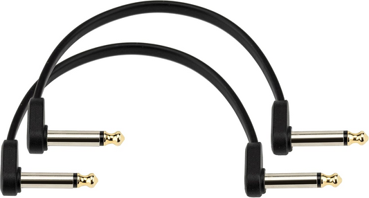 D'Addario 6" Offset Right-Angle Flat Patch Cable 2 Pack