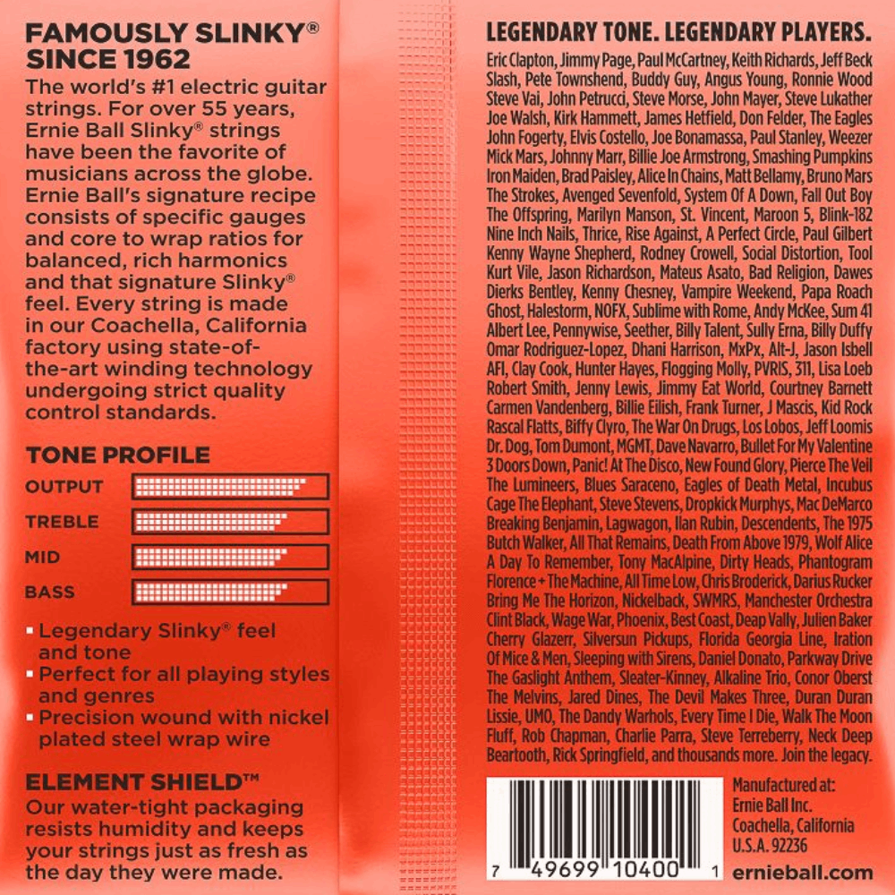 Ernie Ball Skinny Top Heavy Bottom Slinky Nickel Wound 7 String Electric Guitar Stings 10-62 Gauge