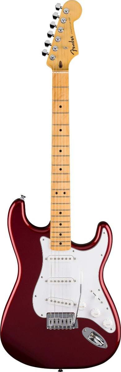 Fender Standard Stratocaster, Maple Fingerboard in White Pickguard in Candy Cola