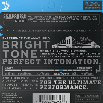 D'Addario EXL148 Nickel Wound Electric Guitar Strings Extra Heavy 12-60 Gauge