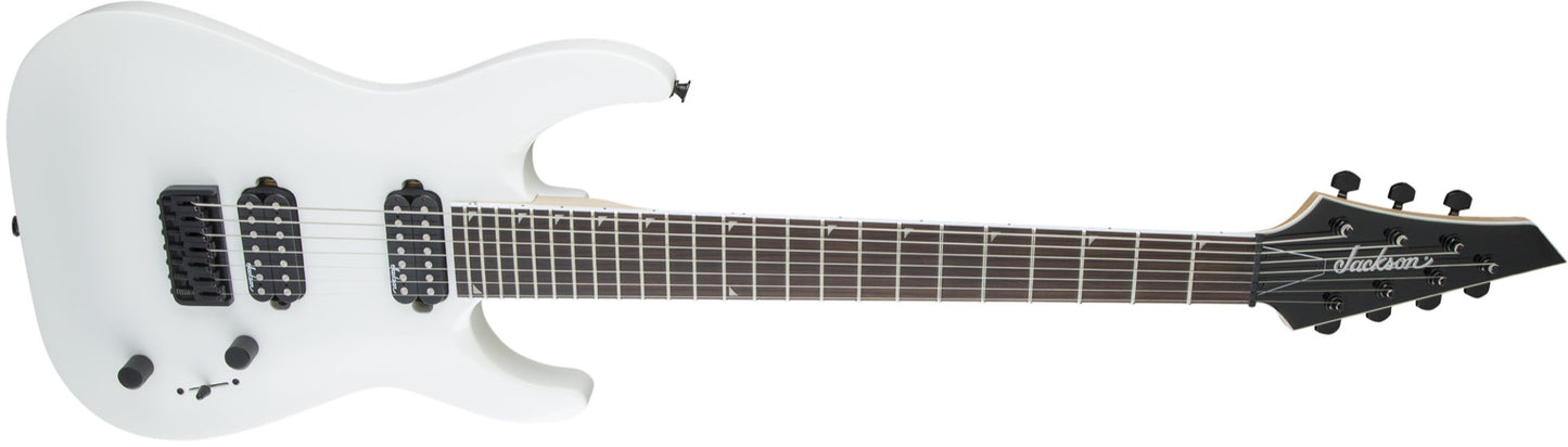Jackson JS Series Dinky Arch Top JS32 7 DKA HT 7 String in Snow White