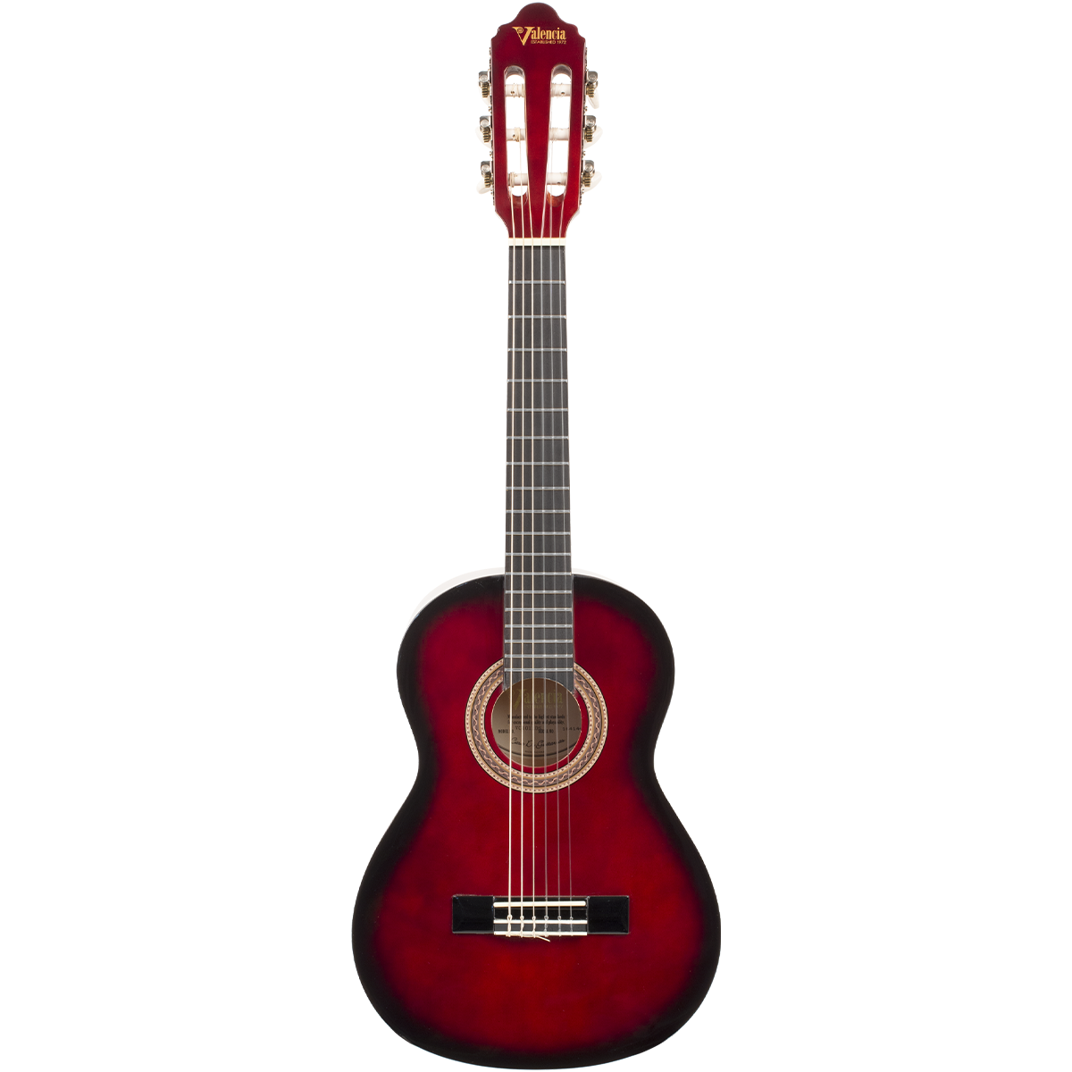 Valencia Series 100 1/4 Size Classical Guitar in Red Sunburst