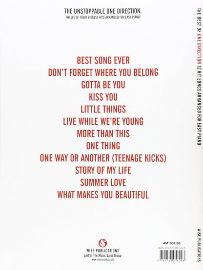 The Best Of One Direction Easy Piano