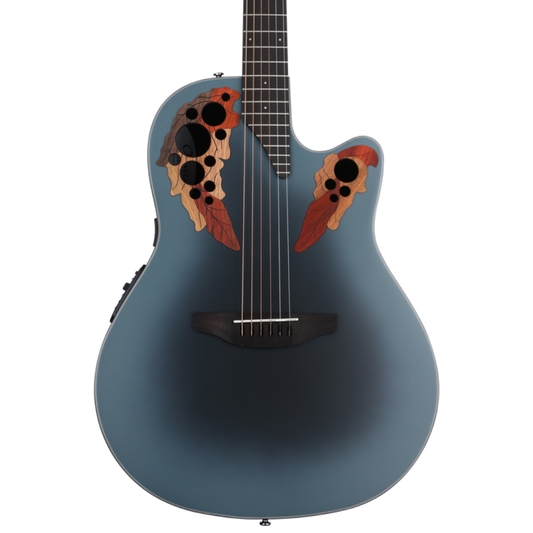 Ovation Celebrity Elite Mid Cutaway in Reverse Blue Burst