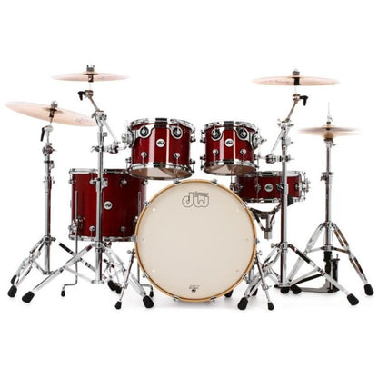DW Design BD22 5 Piece Drum Kit in Cherry Stain