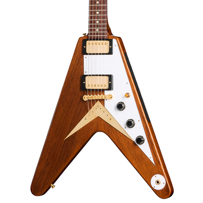 Gibson Custom 1958 Mahogany Flying V Reissue Electric Guitar in Antique Natural