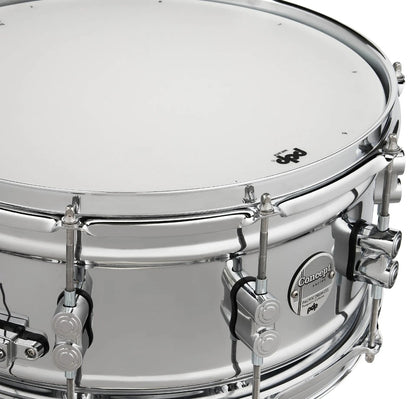 PDP Concept Series 6.5" x 14" Chrome Over Steel Metal Snare Drum
