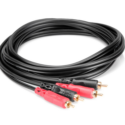 Hosa CRA201AU Stereo Interconnect, Dual RCA to SAME, 1 M