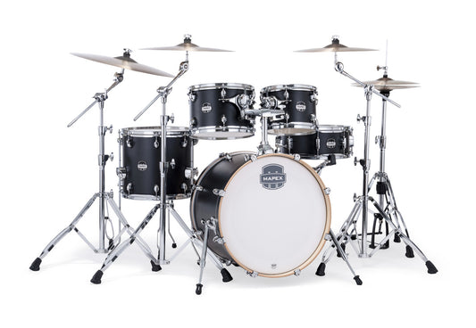 Mapex Mars Maple 4 Piece Fusion Shell Pack in Matte Black