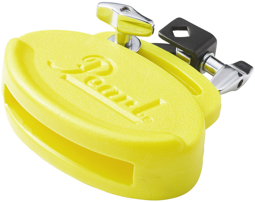 Pearl PBL20 Percussion Yellow Medium Pitch Clave Block and Mount
