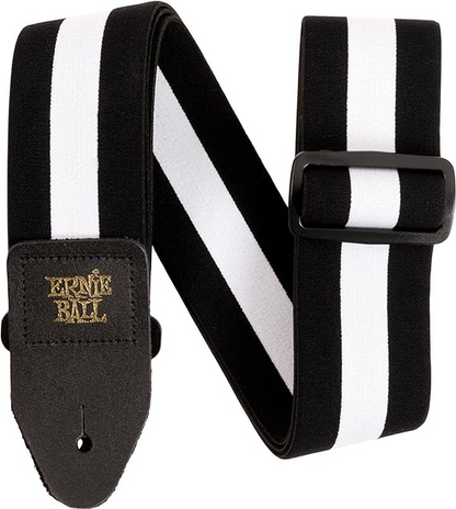 Ernie Ball Comfort Stretch Guitar Or Bass Strap in Racer White