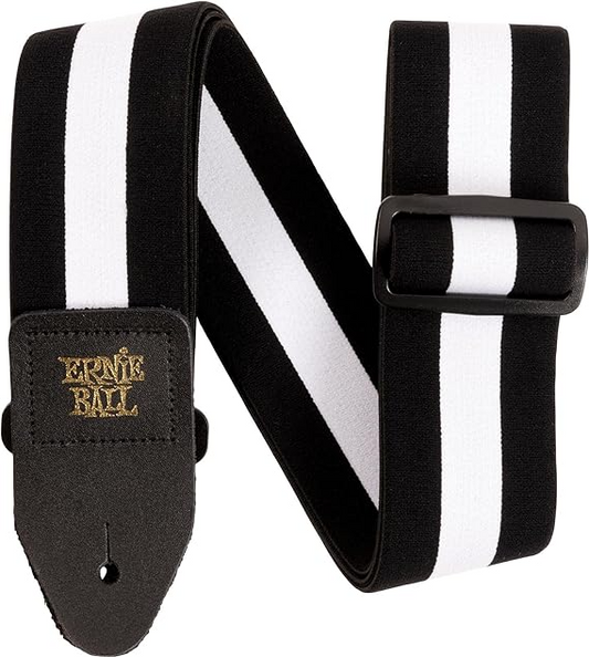 Ernie Ball Comfort Stretch Guitar Or Bass Strap in Racer White