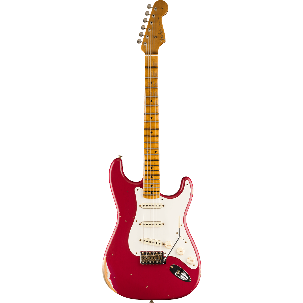 Fender Custom Shop 1957 Stratocaster Relic Electric Guitar in Faded Aged Cimarron Red