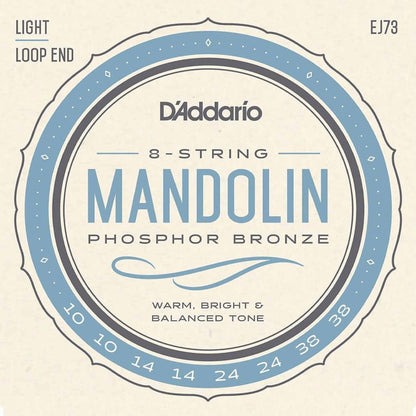 D'Addario EJ73 Mandolin Strings Phosphor Bronze Light 10-38