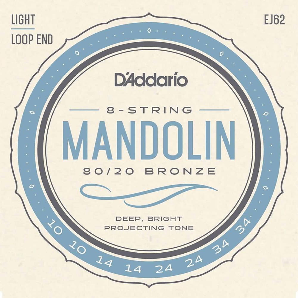 D'Addario EJ62 Bronze Mandolin Strings Light 10-34