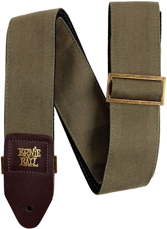 Ernie Ball Guitar Strap in Olive Canvas
