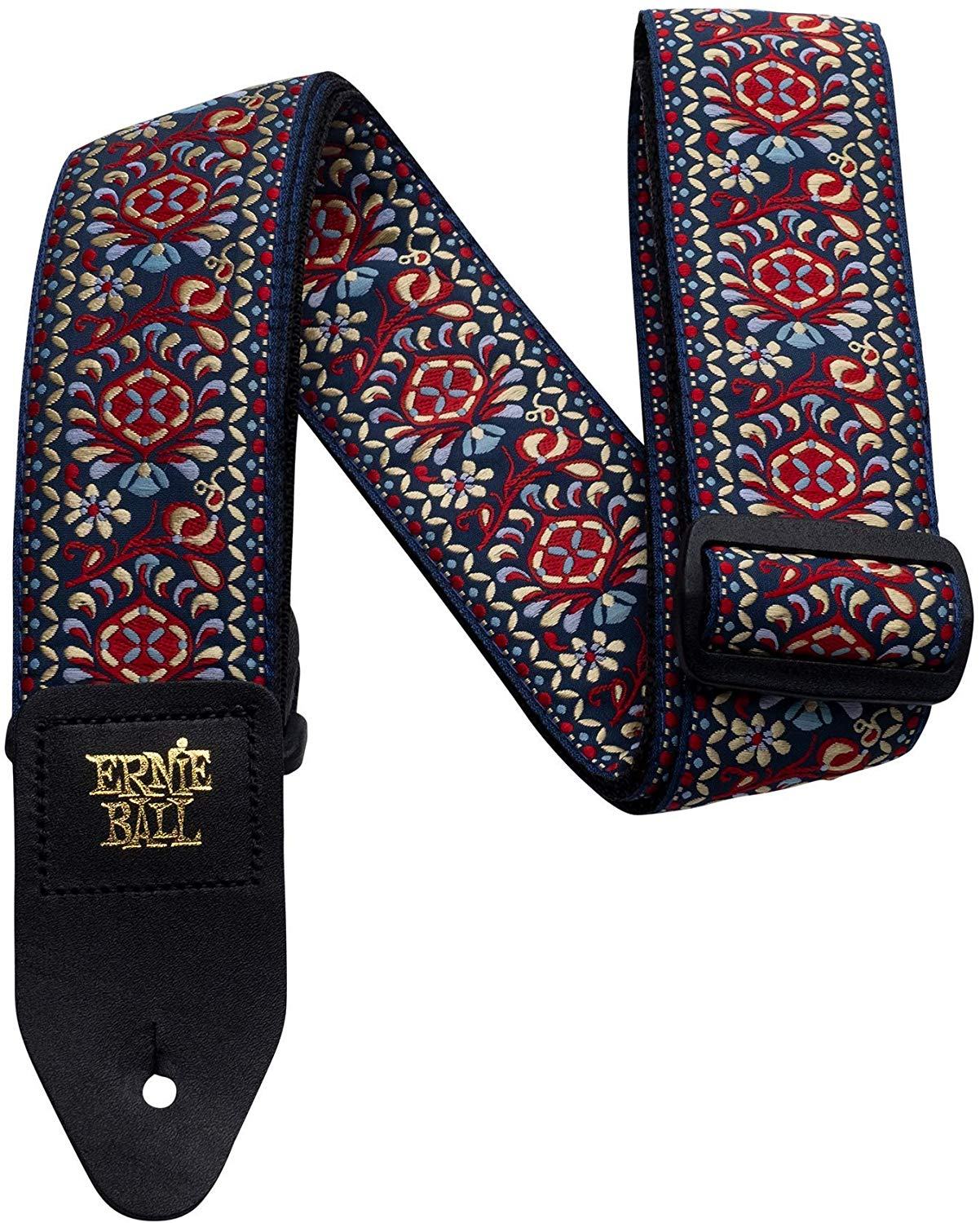 Ernie Ball Jacquard Guitar Strap Or Bass Strap in Royal Bloom