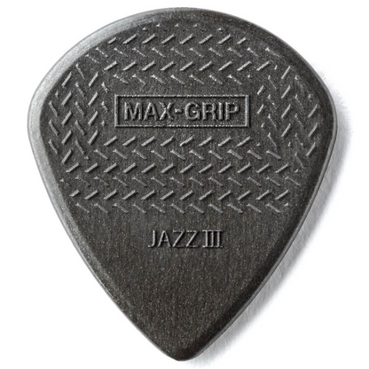 Jim Dunlop Player's Pack Max Grip Jazz III Guitar Pick 6 Pack Carbon Fiber